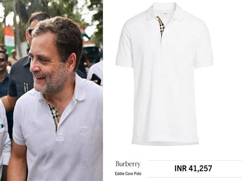 rahul gandhi t-shirt burberry price|rahul and burberry shirt.